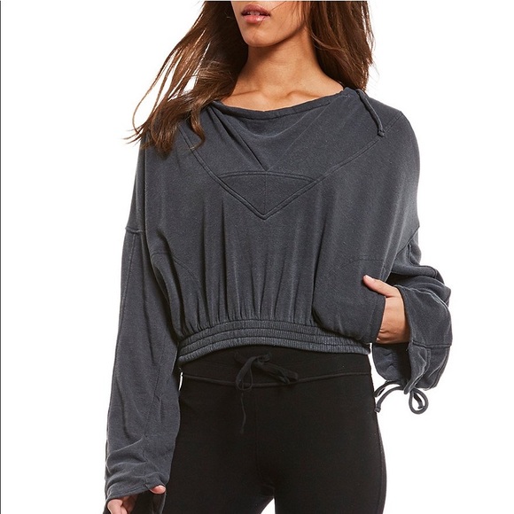 Free People Tops - NWT Free People Ojai Hooded Hoodie in Carbon